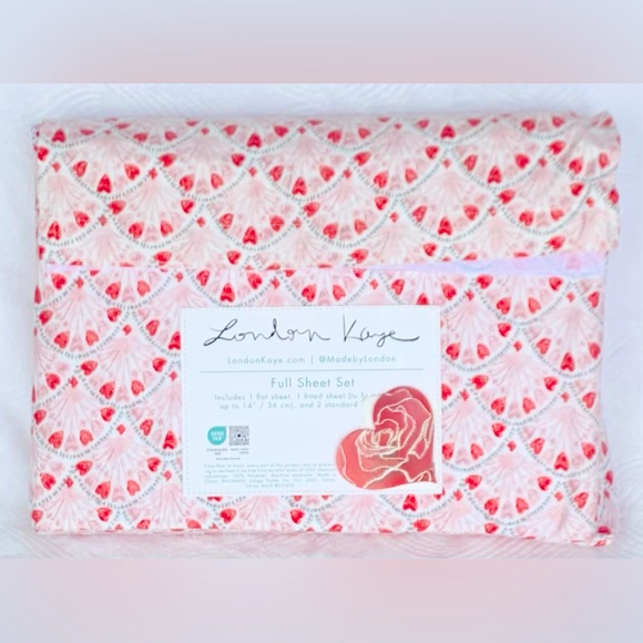 London Kaye Heart Bouquets Valentine Sheet Set - Full - Picture 2 of 5